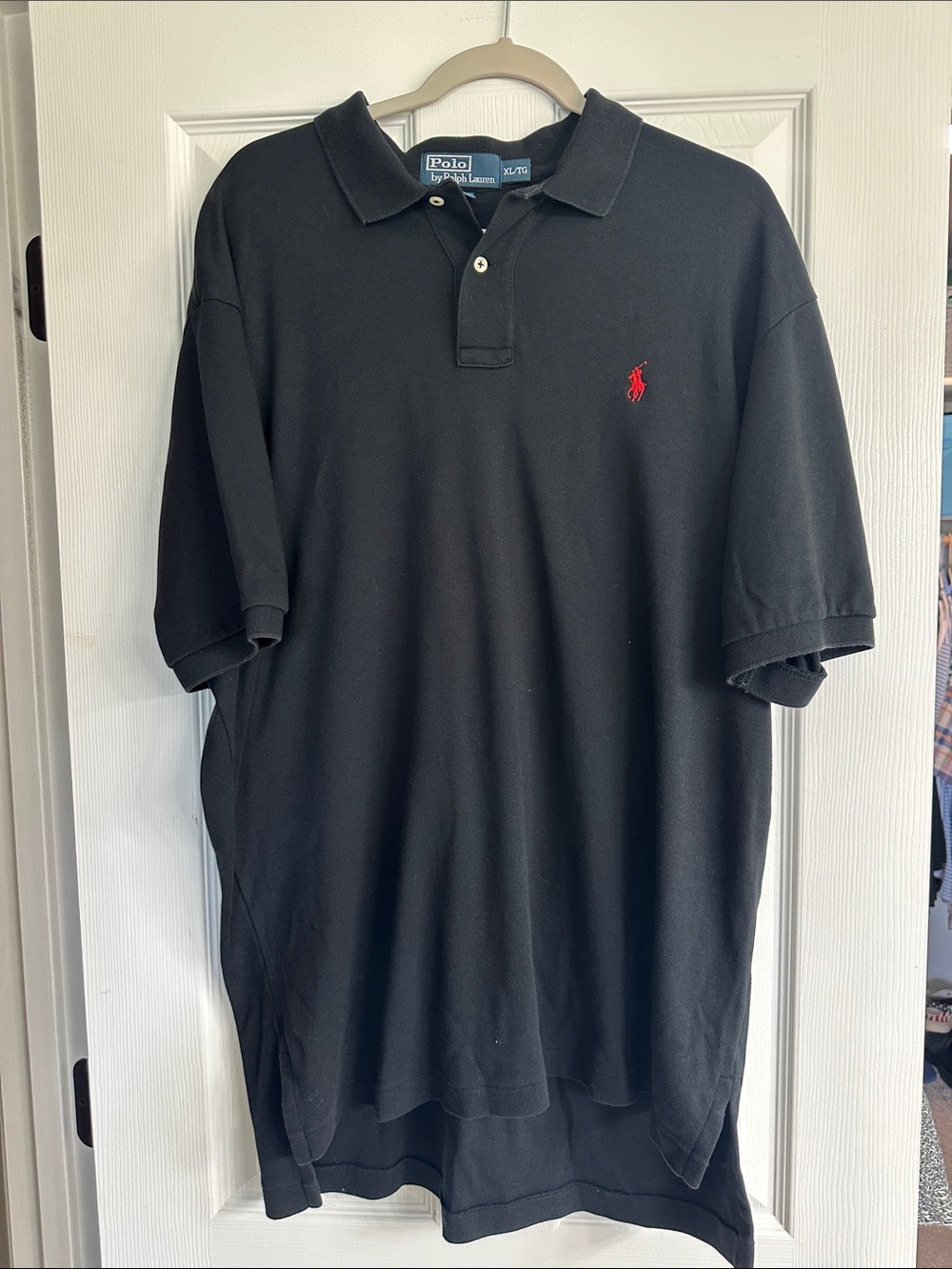 Polo by Ralph Lauren Black Polo with Red Pony Embroidery